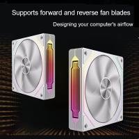 Ventilador de Enfriamiento para Ranura de CD Xuanfengxia de 12cm con Control Sincronizado de Iluminación ARGB - Radiador Silencioso para Escritorio de PC para Mejora de la Disipación del Calor, Diseño de Lente Colorido y Vibrante, Compatible con Sistemas - details 4