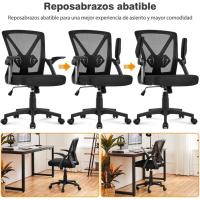 Ergonómica Negra Altura Ajustable Malla MAX Carga 136 KG Despacho Estudio - details 2