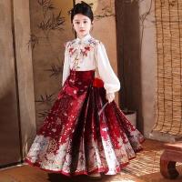 Hanfu, nueva falda con cara de caballo chino para niños, ropa estilo Tang de Año Nuevo para niñas, conjunto de temporada de primavera y otoño - details 5
