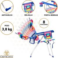 Palmera 2081-3 - Silla de Playa Plegable con reposabrazos Posiciones. Textileno (Elegancia) - details 7