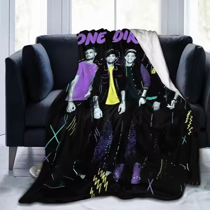 Manta ligera de franela Ultra suave para sofá, cama, uso en todas las estaciones, One Music Direction - 1