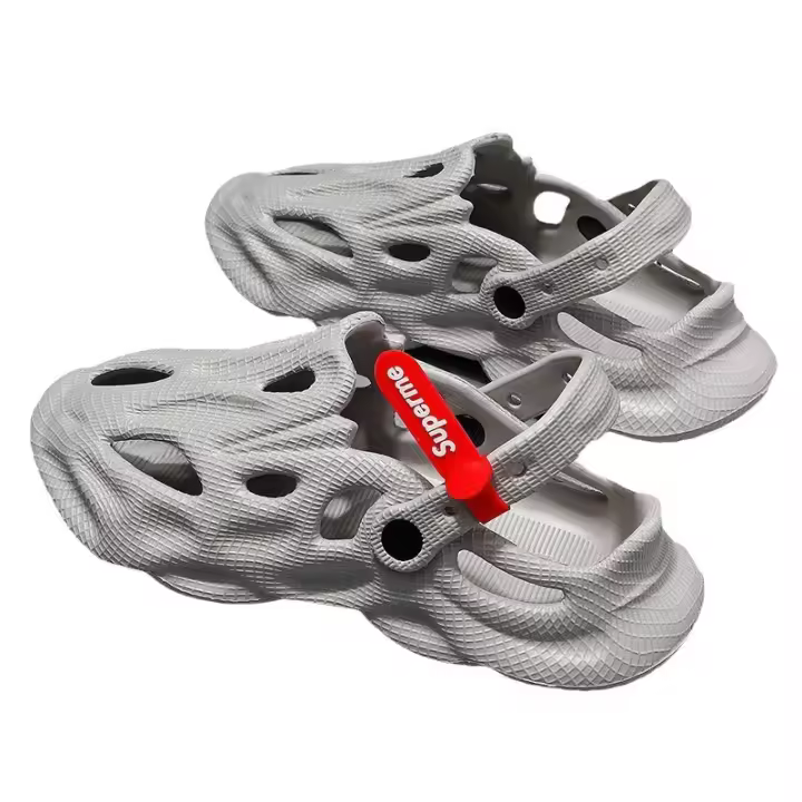 Zapatillas de coco pareja verano de doble propósito bolsa cabeza playa agujero zapatos suela suave antideslizante sandalias exteriores de los hombres y las mujeres sin accesorios - 1