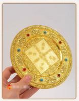 Manzapan tibetano Xizang, mesa interior para el hogar, mandala Fengmanchaluo, ocho adornos de placa de manda tallados auspiciosos - details 11