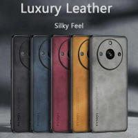 Teléfono de cuero retro para OPPO Pro/ Realme 11 Pro+ Plus, funda protectora a prueba de golpes para prevención de caídas - details 0