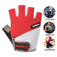 Guantes de ciclismo para bicicleta de montaña, antideslizantes, amortiguadores, acolchados, medio dedo, accesorios deportivos cortos - details 13