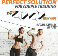 Juego de bandas de resistencia para ejercicios físicos, tubos elásticos, cuerda de tracción, banda de Yoga, equipo de entrenamiento para gimnasio en casa, 360 libras - details 3
