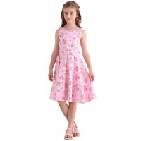 Vestido retro para niña, vestido vintage de princesa de verano sin mangas con lunares de algodón ligero y romántico floral de los años 50 para fiesta y boda Daliy - details 43