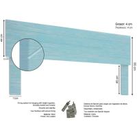 Gabo de Madera Rústico Vintage para Cama (145 x 44 cms.) Estilo Nórdico Crudo sin Pintar - details 86