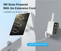 Cámara de seguridad exterior Wifi de 4MP Solar Outdoor 180 ° Rotación de la sartén Tarjeta SlM 4G Cámaras de protección segura PlR Detección humana Batería de baja potencia y larga duración Batería de 9000 mAh Cámara Ubox APP - details 6