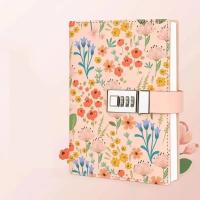 Cuaderno B6 de 224 páginas para proteger secretos, diario grueso, libro de contraseña con patrón impreso de cuero PU con cerradura, papelería - details 9
