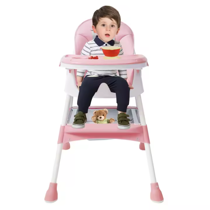 Silla alta 2 en 1 para bebé, asiento de alimentación para comer, con reposapiés - 1
