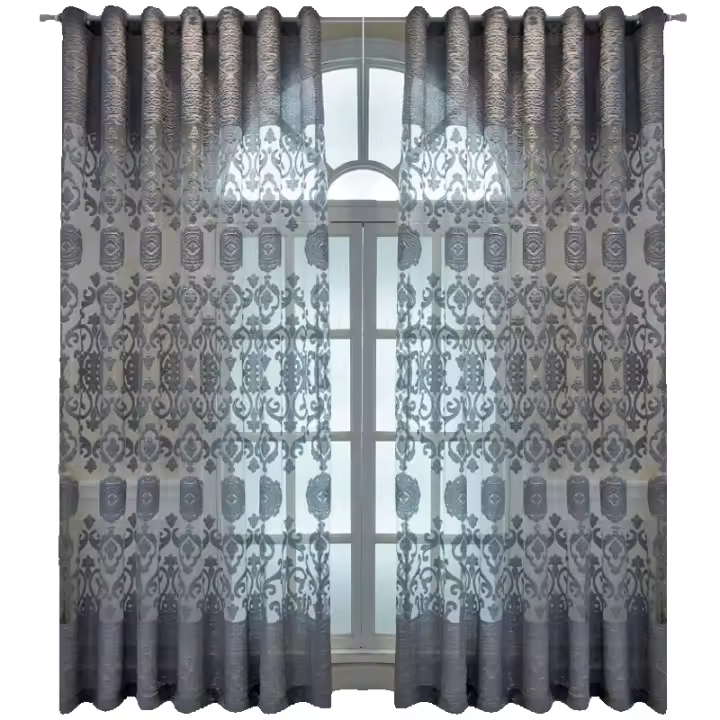 Cortina para Dormitorio translúcida,2 Piezas, Visillos para Ventanas, Sala de estar , Comedor - 1