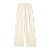 TRAF Pantalones rectos a rayas, otoño 2024, pantalones largos plisados ​​elegantes para mujer, pantalones casuales de moda para mujer, pantalones negros Beige y grises para oficina - details 6
