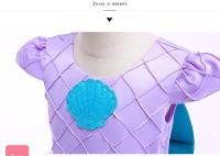 Vestido con luz LED, vestidos de princesa para niñas, disfraz de Sirenita Ariel, disfraz de carnaval, fiesta de cumpleaños, vestido elegante para niños - details 15