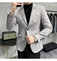 Traje de Abrigo de Piel de Ciervo de Alta Calidad Ajuste Delgado, Moda de Negocios Casual, Botón Único - details 19