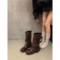 Botas Retro Nicho Talón Grueso, Botas Medias y Altas, Estilo Vaquero Occidental, Botas de Caballero, Otoño Temprano, Botas de Mujer Francesa - details 21