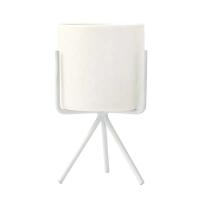 Estilo nórdico de cerámica blanca con marco de hierro decoración del hogar maceta contenedor de plantas - details 4