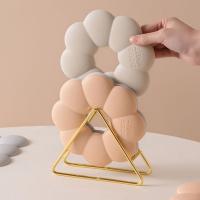 Accesorios de cocina, almohadilla de aislamiento térmico de silicona, posavasos antideslizante antiescaldado, tapete para olla grueso redondo/cuadrado, vajilla, 2 uds. - details 9