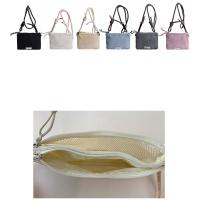 Bolso de malla de nailon de estilo coreano a la moda, bolso de doble capa, bolso para teléfono móvil, cartera de Color sólido, bolso cruzado de nailon para mujer - details 1