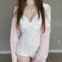 Camisola Floral Miravia Mono Corto de Encaje Primavera/Verano 2024 Pijama Sensual con Mangas Largas para Casa Conjunto de Dormir Sexy Moda Hogar Trendy - details 17
