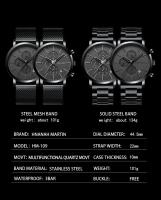 Reloj de Pulsera de Acero Inoxidable con Dial Pequeño Reloj de Negocios Impermeable con Correa de Cuero Automático Multifuncional de Marca Superior - details 15