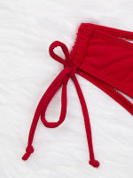 Bikini corto de cintura alta para mujer, traje de baño, ropa de playa - details 10