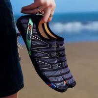 Zapatos de playa de secado rápido de alta calidad para hombres y mujeres 35-46 rendimiento antideslizante de malla de goma suave - details 7