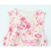 Vestidos de verano florales cortos sin mangas con cuello en A para mujer O 2025 - details 2