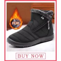 Botas de plataforma de felpa para mujer, zapatos planos para mantener el calor, invierno - details 2