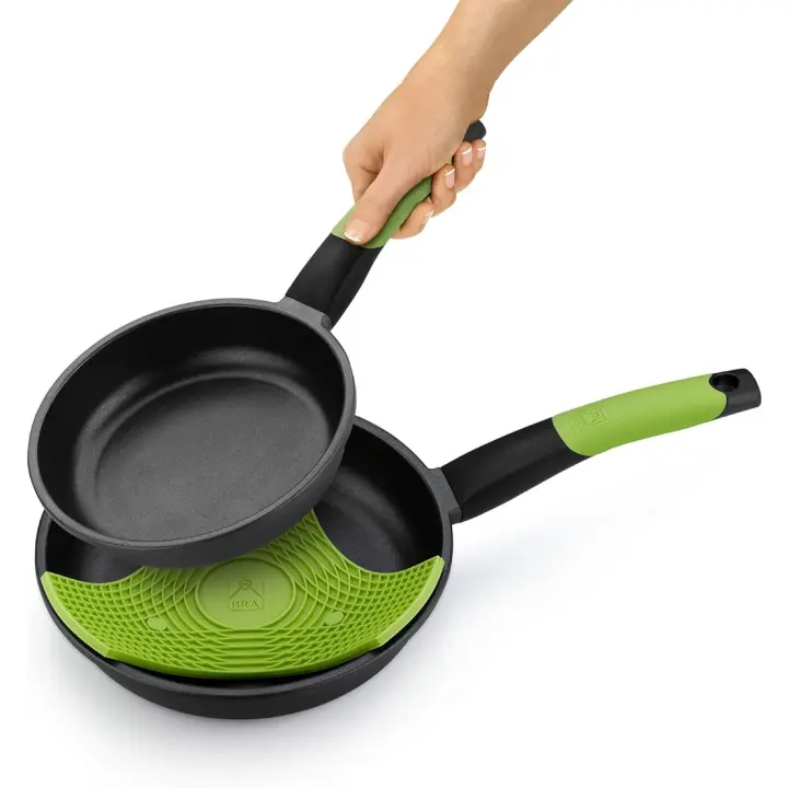 Sartenes de Aluminio Fundido Antiadherente 18x 22x 26 cm Seguras Verdes para Todos los Tipos de Cocinas Incluyendo Inducción - 1