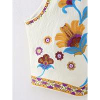 BUNO-Chaqueta con estampado bordado Vintage para mujer, chaleco informal holgado a la moda, cárdigan sin mangas con temperamento, 2025 - details 4