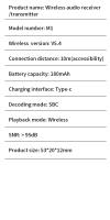 Adaptador de Audio con Bluetooth 5,4, transmisor y receptor de Audio inalámbrico AUX de 3,5mm, música HIFI con micrófono HD para auriculares de coche y TV - details 14