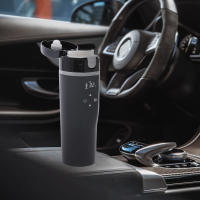 Calentador eléctrico de acero inoxidable 500 para coche, tetera con pantalla Digital de 12 V y 24 V, taza calefactora con tapa antijuego y Control táctil, 304 ml - details 0
