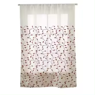 Cortina corta con bordado floral para ventana, decoración para dormitorio, sala de estar y cocina (N °   1) - 1