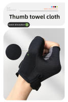 Guantes de medio dedo para bicicleta de montaña, manoplas cortas de GEL, almohadilla de Palma gruesa de 6mm, a prueba de golpes y antideslizante, tela elástica - details 10
