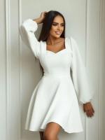 Elegante vestido de noche Midi de lujo para mujer, nuevo vestido de manga larga de Color sólido, vestidos Vintage de moda, promoción - details 8