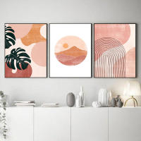Pintura de Lienzo Abstracta de Hojas para Decoración de Habitación Arte de Pared Landscape para Sala de Estar Marca JUBEER Material Lienzo - details 3