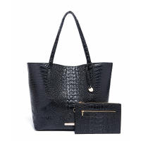 Nuevo europeo y americano transfronterizo Amazon estación independiente portátil tote madre retro bolso de las mujeres multicolor Brahman patrón de cocodrilo - details 3