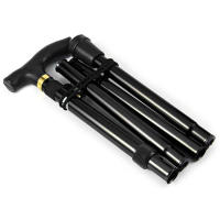Bastón Telescópico De Aleación De Aluminio Para Senderismo Y Trekking Plegable Con Punta De Goma Para Ancianos Color Negro/Cobre - details 34