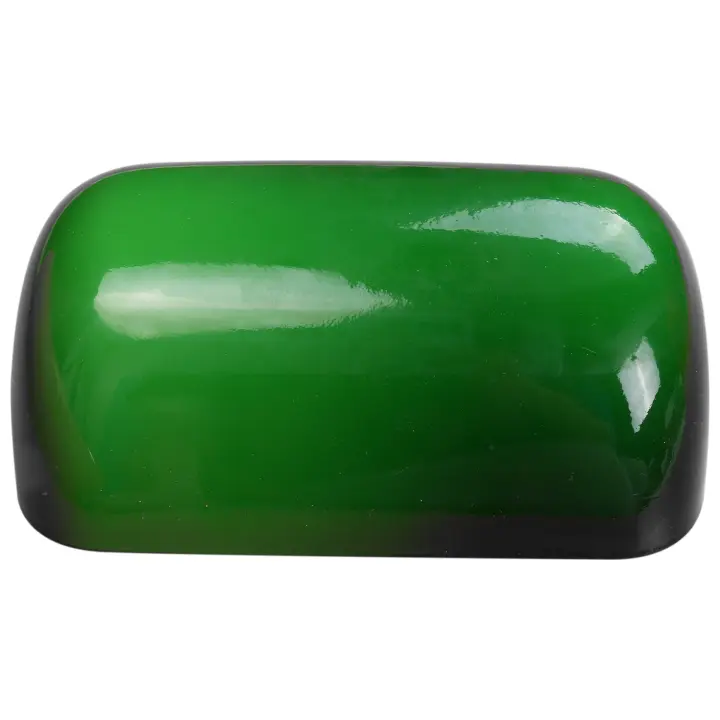 CUBIERTA DE LÁMPARA DE BANQUEIRO DE VIDRIO de color verde/Pantalla de lámpara de pantalla de vidrio de lámpara de banquero - 1