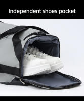 Bolsa de lona de viaje de 55L, bolsas de senderismo para exteriores, bolsa grande de fin de semana seca y húmeda, bolso de separación de corta distancia, mochila escolar versátil - details 7