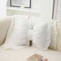 Almohada de soporte para sofá con forma de lazo de regalo, borde de encaje, cojín trasero INS, volantes, almohada transpirable para decoración de habitación para sala de estar - details 5