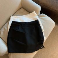 Falda corta de verano para mujer estilo irregular con lazo pantalones de mezclilla de moda - details 3