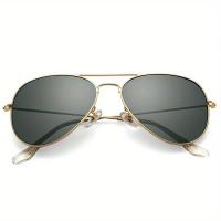 Gafas de sol retro clásicas, aviador con montura de metal y lentes de vidrio, para hombres, mujeres, deportes al aire libre - details 11