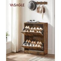 Armario con 3 puertas abatibles, zapatero de madera de 3 pisos, para entrada estrecha, pasillo, sala de estar, 60 x 24 x 120 cm, marrón rústico LBC030X01 - details 26