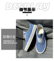 Zapatos clásicos bajos de cuadros azules, lo mismo para hombres y mujeres, tendencia deportiva de pareja, zapatos casuales transpirables y versátiles - details 2