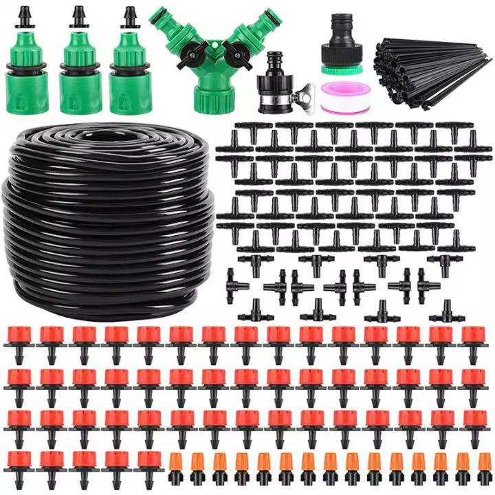 Kit Completo de Riego por Goteo 50m con Accesorios – Sistema de Riego Ajustable para Jardinería y Huertos - 1