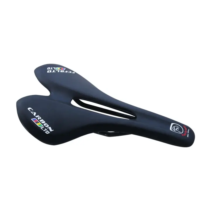 Sillín de bicicleta suave de cuero de carbono para hombre y mujer, asiento de bicicleta de carretera, piezas de mtb - 1