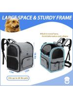 Bolsa de transporte para perros, mochila de hombro para mascotas, marco fuerte, transpirable, plegable, doble puerta, adecuado - details 5