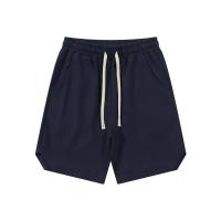 Pantalones Cortos de Algodón Retro Casual Solido para Hombres, Cinturón de Cordón, Estilo Suelto, Pantalones Deportivos de Cinco Minutos - details 6